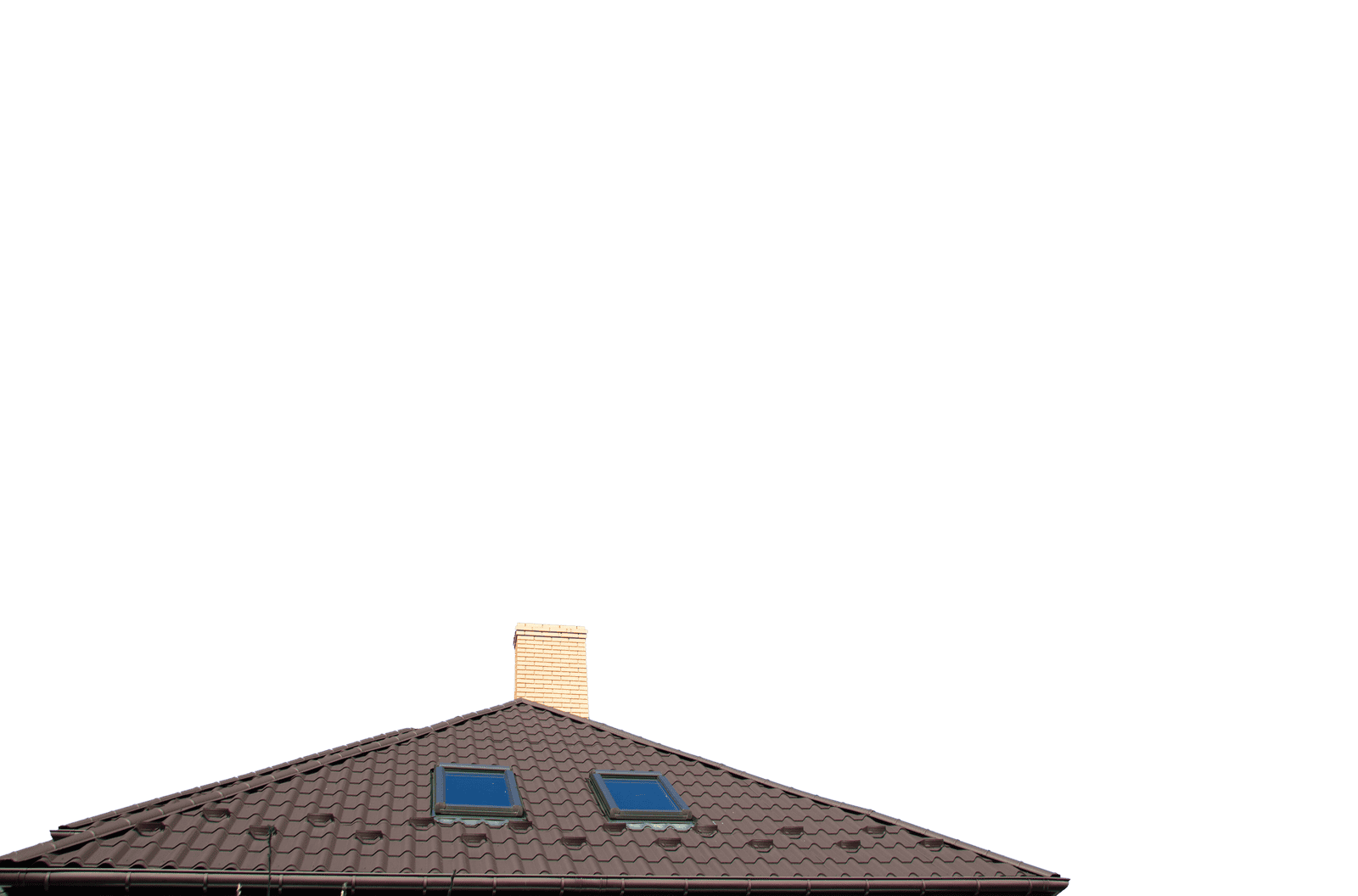 Custom metal roof with skylights by LGL Sheet Metal Inc, expert in residential roofing solutions.