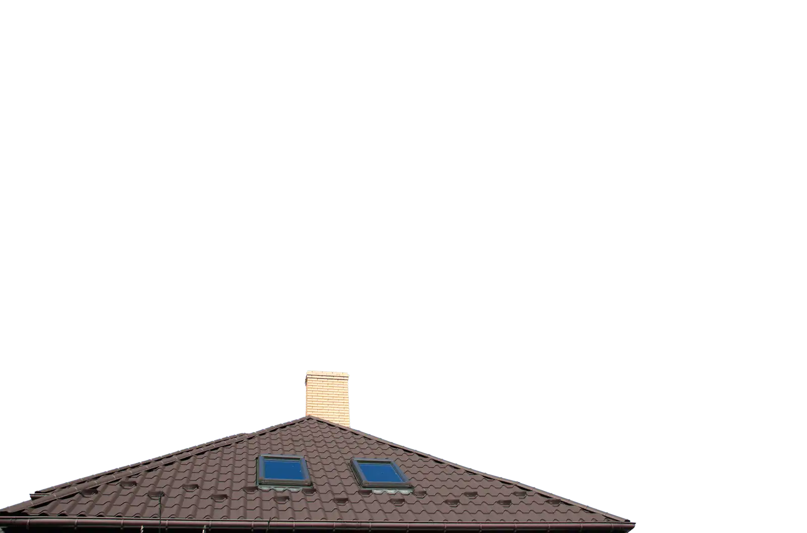 Custom metal roof with skylights by LGL Sheet Metal Inc, expert in residential roofing solutions.